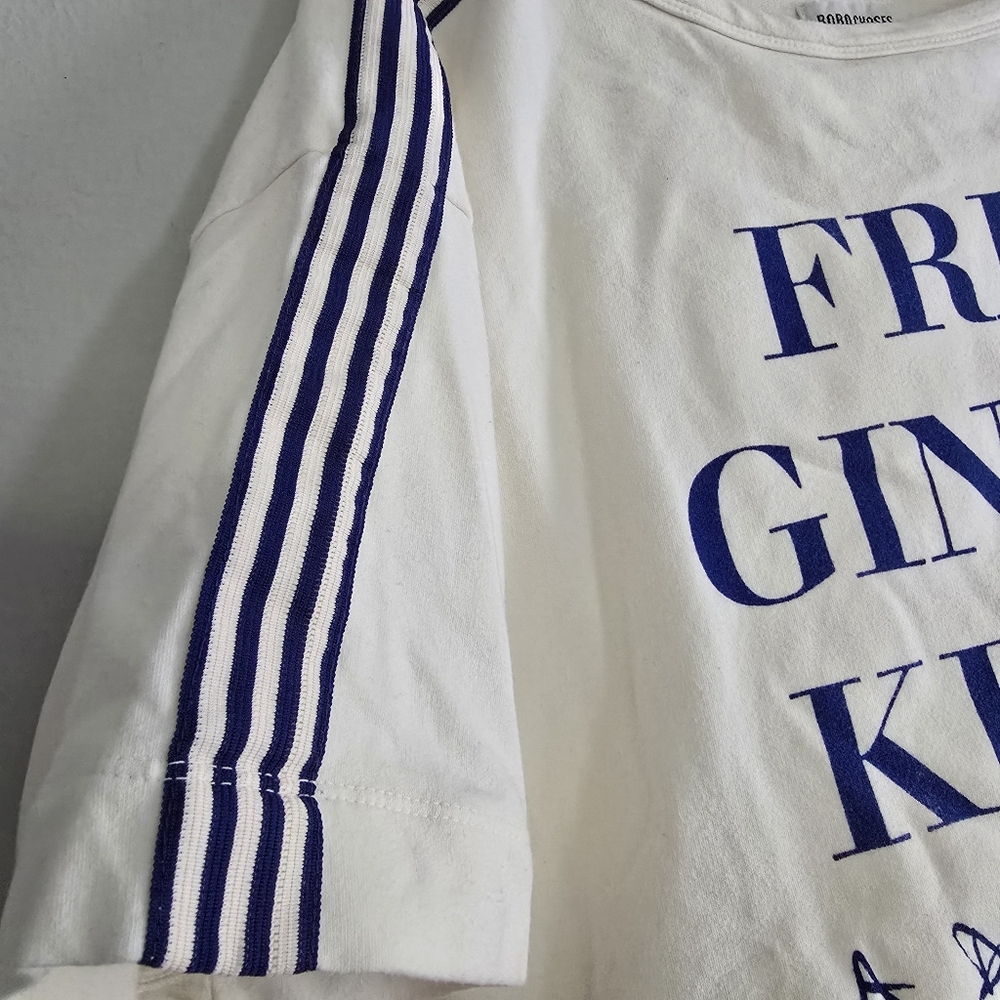 Bobo Choses Cream and Blue Short Sleeve Tee - Picture 5 of 12